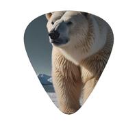 12-Piece hyper polar bear print Guitar Pick Set - Available in 3 Thicknesses, Suitable for Acoustic and Electric Guitars