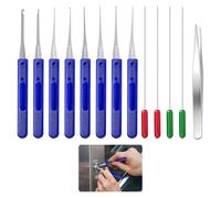 12 Piece Key Extractor Tool Kit with Tweezers, Broken Key Extractor Set,Lock Picking Kit with Car Auto and Home Lock Repair