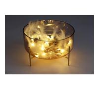 12 Piece Light Chain with Feathers 20 Leds Timer Function Battery Powered 2,15m