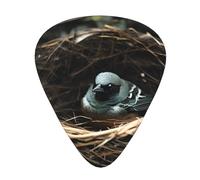 12-Piece Little bird nest print Guitar Pick Set - Available in 3 Thicknesses, Suitable for Acoustic and Electric Guitars