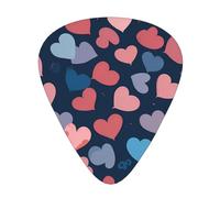 12-Piece Lots of love Patterned Guitar Pick Set - Available in 3 Thicknesses, Suitable for Acoustic and Electric Guitars