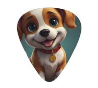 12-Piece lucky puppy Patterned Guitar Pick Set - Available in 3 Thicknesses, Suitable for Acoustic and Electric Guitars