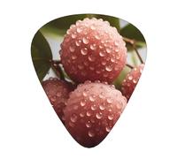 12-Piece lychee with water drops print Guitar Pick Set - Available in 3 Thicknesses, Suitable for Acoustic and Electric Guitars