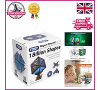 12-Piece Magnet Pyramid Cube - Holographic STEM Toy for Endless Creativity