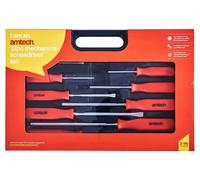 12 Piece Mechanics Screwdriver Set Magnetic Tips Hex Bolster Slotted Phillips