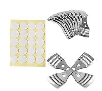 12-Piece Metal Candle Wick Holder & Stabiliser Set - DIY Candle Making Accessories with Wick Stickers (Stainless Steel)
