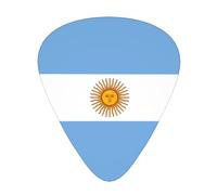 12-Piece Mixed Thickness Argentine flag patterns Guitar Pick Set - Designed for Acoustic and Electric Guitars