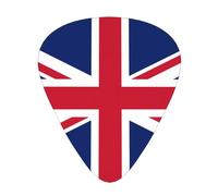 12-Piece Mixed Thickness British flag Patterned Guitar Pick Set - Designed for Acoustic and Electric Guitars