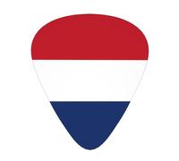 12-Piece Mixed Thickness Dutch flag Patterned Guitar Pick Set - Designed for Acoustic and Electric Guitars