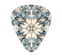 12-Piece Mixed Thickness Fine Floral Patterns Patterned Guitar Pick Set - Designed for Acoustic and Electric Guitars
