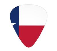 12-Piece Mixed Thickness Flag of Texas patterns Guitar Pick Set - Designed for Acoustic and Electric Guitars