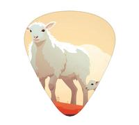 12-Piece Mixed Thickness flock of sheep patterns Guitar Pick Set - Designed for Acoustic and Electric Guitars