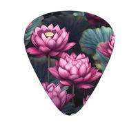 12-Piece Mixed Thickness floral pattern Patterned Guitar Pick Set - Designed for Acoustic and Electric Guitars