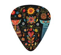 12-Piece Mixed Thickness folk dress patterns Guitar Pick Set - Designed for Acoustic and Electric Guitars