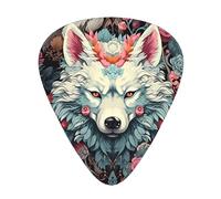 12-Piece Mixed Thickness fox pack Patterned Guitar Pick Set - Designed for Acoustic and Electric Guitars