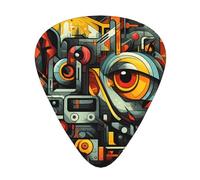 12-Piece Mixed Thickness freak Patterned Guitar Pick Set - Designed for Acoustic and Electric Guitars
