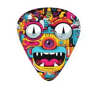 12-Piece Mixed Thickness Funny cat face patterns Guitar Pick Set - Designed for Acoustic and Electric Guitars
