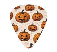 12-Piece Mixed Thickness Halloween Pumpkin patterns Guitar Pick Set - Designed for Acoustic and Electric Guitars
