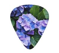 12-Piece Mixed Thickness Hydrangea in bloom patterns Guitar Pick Set - Designed for Acoustic and Electric Guitars