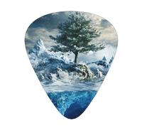 12-Piece Mixed Thickness Ice and snow Patterned Guitar Pick Set - Designed for Acoustic and Electric Guitars