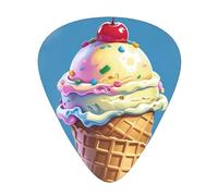 12-Piece Mixed Thickness ice cream Patterned Guitar Pick Set - Designed for Acoustic and Electric Guitars