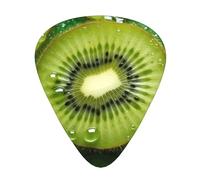 12-Piece Mixed Thickness kiwi fruit Patterned Guitar Pick Set - Designed for Acoustic and Electric Guitars