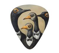12-Piece Mixed Thickness Kiwi Patterned Guitar Pick Set - Designed for Acoustic and Electric Guitars