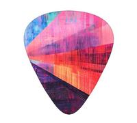 12-Piece Mixed Thickness linear pulse Patterned Guitar Pick Set - Designed for Acoustic and Electric Guitars