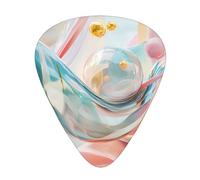 12-Piece Mixed Thickness Liquid round Patterned Guitar Pick Set - Designed for Acoustic and Electric Guitars