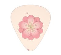 12-Piece Mixed Thickness Little pink cherry blossoms Patterned Guitar Pick Set - Designed for Acoustic and Electric Guitars