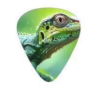 12-Piece Mixed Thickness Lizard close-up patterns Guitar Pick Set - Designed for Acoustic and Electric Guitars