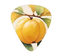 12-Piece Mixed Thickness Loquat patterns Guitar Pick Set - Designed for Acoustic and Electric Guitars