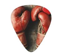 12-Piece Mixed Thickness Love boxing gloves patterns Guitar Pick Set - Designed for Acoustic and Electric Guitars
