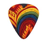 12-Piece Mixed Thickness Love flag patterns Guitar Pick Set - Designed for Acoustic and Electric Guitars