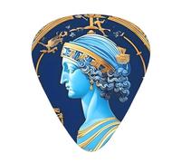 12-Piece Mixed Thickness Love Goddess Patterned Guitar Pick Set - Designed for Acoustic and Electric Guitars