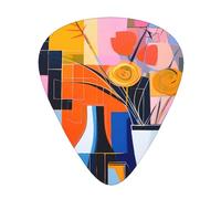 12-Piece Mixed Thickness Matisse Style Abstract Paintings patterns Guitar Pick Set - Designed for Acoustic and Electric Guitars
