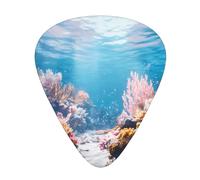 12-Piece Mixed Thickness Ocean Coral Reef patterns Guitar Pick Set - Designed for Acoustic and Electric Guitars