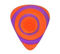 12-Piece Mixed Thickness Orange circle centre Patterned Guitar Pick Set - Designed for Acoustic and Electric Guitars