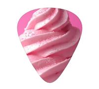 12-Piece Mixed Thickness Pink Ice Cream patterns Guitar Pick Set - Designed for Acoustic and Electric Guitars