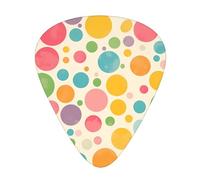 12-Piece Mixed Thickness Polka dots all over Patterned Guitar Pick Set - Designed for Acoustic and Electric Guitars