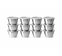 12-Piece Moi Moi Plates (Beans Pudding) with Lids, 300ml Traditional Nigerian Food Containers, Reusable Serving Cups