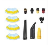 12-Piece Nozzle & Brush Replacement Kit for Kärcher SC1, SC2, SC3, SC4, SC5 Steam Cleaners | Includes Round/Flat Brushes, Jet Nozzles & Felt Pads