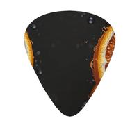 12-Piece Orange background image print Guitar Pick Set - Available in 3 Thicknesses, Suitable for Acoustic and Electric Guitars