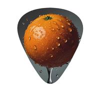12-Piece Orange water drops Patterned Guitar Pick Set - Available in 3 Thicknesses, Suitable for Acoustic and Electric Guitars