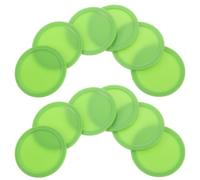 12 Piece Plastic Air Hockey Pucks Replacement Set for Game Tables | Light Green Discs, Standard-table Fit, for Table Maintenance and Game Room Play, Keeps Matches Moving