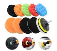 12-Piece Polishing Kit, 6 Inch /150mm Car Polishing Pads for Drill, Wax Buffing Pads, Car Foam Polishing Pads for Drill Buffer Polisher Attachment