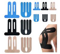 12 Piece Pre-Cut Athletic Therapeutic Tape Set: Professional Knee & Wrist Wraps (Pre-Cut) - Waterproof, Skin-Friendly & Perfect Comfort - Athletic Kinetic Tape for Muscle Support & Pain Relief