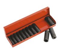 12 Piece PREMIUM Impact Socket Set - 3/8" Sq Drive - Deep Sockets - High Torque