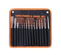 12 Piece Punch and Chisel Set with Storage Bag for Optimal Organization