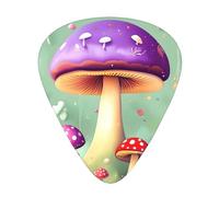 12-Piece Purple Dream Mushroom Guitar Pick Set - Perfect for Beginners and Professionals (Bass, Electric, and Acoustic Guitars)